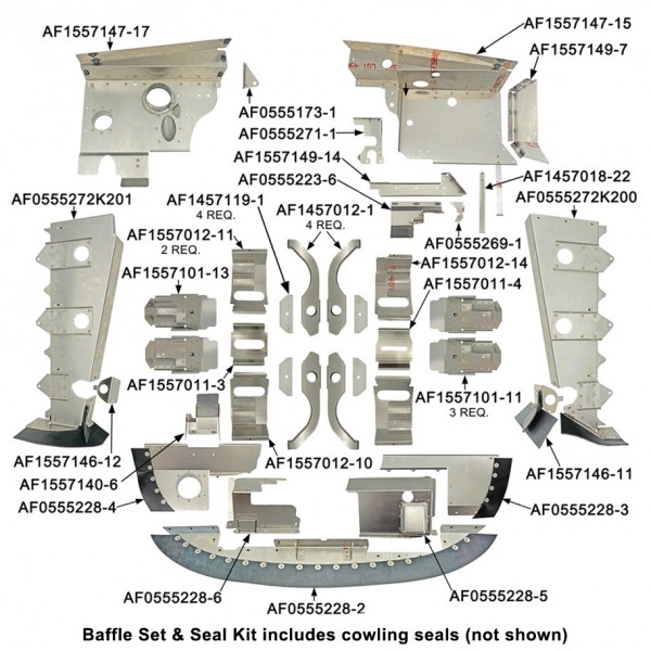 Cessna CR172K Hawk XP Complete Engine Baffle Set